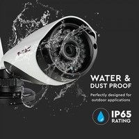 Set van 4 Wifi Beveilingscamera voor binnen en buiten HD 1080P incl. Router. Wit