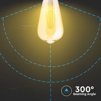LED Glühbirne ST64 mit E27 Fassung 6 Watt 500lm Super Warmweiß 2200K