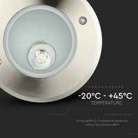 Grondspot RVS rond 8 Watt 4000K Oblique 20° IP67 waterdicht 2 jaar garantie