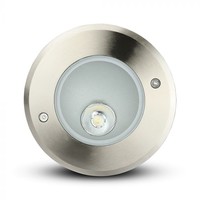 Grondspot RVS rond 8 Watt 4000K Oblique 20° IP67 waterdicht 2 jaar garantie