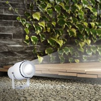 Set van 6 LED aluminium prikspots 12 Watt 3000K IP65 wit