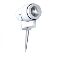 Set van 6 LED aluminium prikspots 12 Watt 3000K IP65 wit