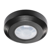 PIR motion sensor with twilight switch 360° range 8m Maximum 200 Watt IP20 surface mounted color black