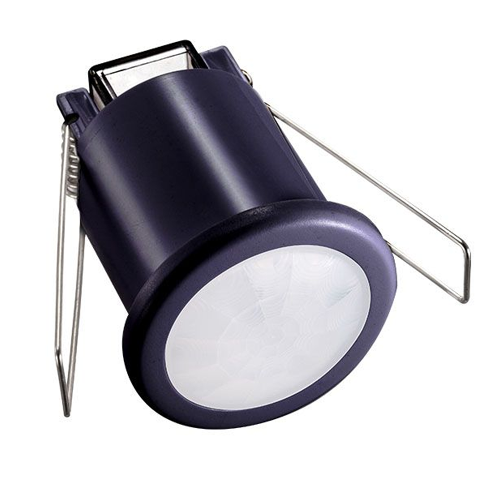 PIR motion sensor 360° range 8m Max. 400 Watt IP20 recessed black