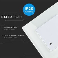 Microwave motion sensor with twilight switch 15 meter Maximum 300 Watt built-in white