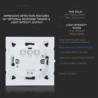 Microwave motion sensor with twilight switch 15 meter Maximum 300 Watt built-in white