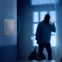 Microwave motion sensor with twilight switch 15 meter Maximum 300 Watt built-in white