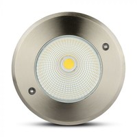Set van 6 grondspots RVS rond 4000K 12 Watt IP67 waterdicht