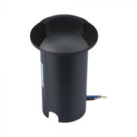 Set of 6 ground spots round black 3000K 1 Watt IP67 12V - 2 Lights