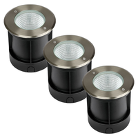 Set van 3 grondspots RVS rond 4000K 12 Watt IP67
