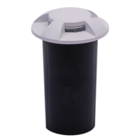 Set van 6 grondspots rond wit 3000K 1 Watt IP67 12V - 4 Lichts