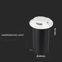 Set van 9 grondspots rond wit 3000K 1 Watt IP67 12V - 4 Lichts