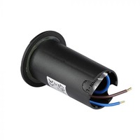 Satz mit 9 Bodenstrahler Rund Schwarz 3000K 1 Watt IP67 12V - 4 Lichter