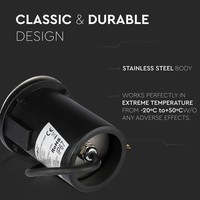 Set of 3 ground spots round Stainless Steel IP67 MR16 3000K - 1 Light