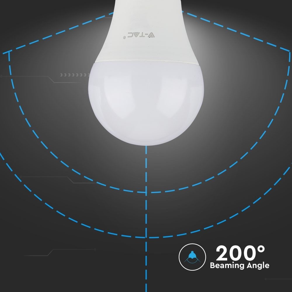 3000K 8.5 Watt V-TAC LED 10er Pack Bulb E27 Samsung Chip 1055lm A++