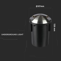 Set van 9 grondspots RVS 12V rond MR16 3000K IP67 waterdicht - 2 Lichts