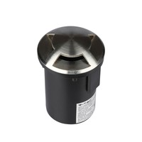 Set van 3 grondspots RVS 12V rond MR16 3000K IP67 waterdicht - 3 Lichts