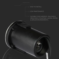 Set van 3 grondspots RVS 12V rond MR16 3000K IP67 waterdicht - 3 Lichts