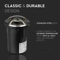 Set of 9 ground spots 12V Round Stainless Steel IP67 MR16 3000K - 3 Lights