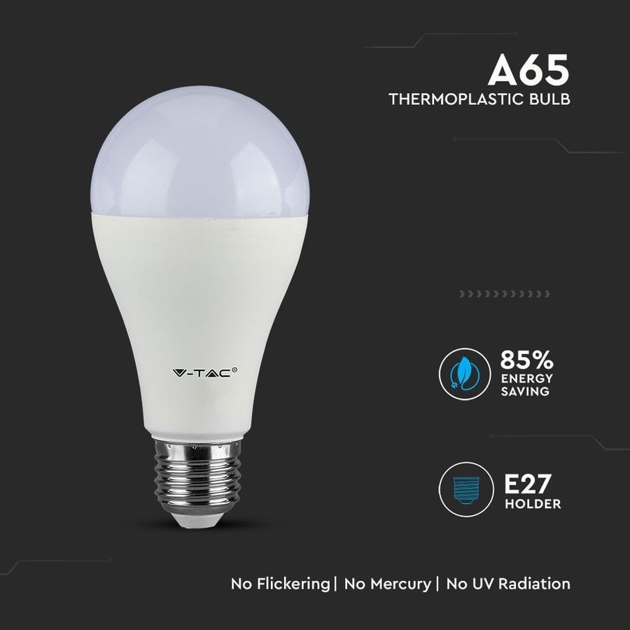 V-TAC E27 LED Lampe 8,5 Watt - Samsung LED Chips - 4000K A60 Samsung  ersetzt 75 Watt