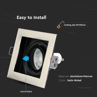 Durham IP20 GU10 armatuur geborsteld aluminium