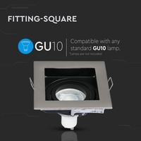 Durham IP20 GU10 armatuur geborsteld aluminium