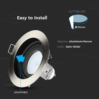 Mesa IP20 GU10 armatuur geborsteld aluminium