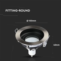 Mesa IP20 GU10 armatuur geborsteld aluminium