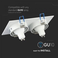 Hamm GU10 armatuur wit IP20
