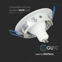 Pittsburg GU10 Armatuur IP20 Kantelbaar wit