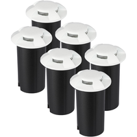 Set van 6 grondspots rond wit 3000K 1 Watt IP67 12V - 4 Lichts
