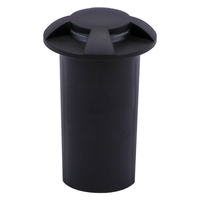 Grondspot Rond Zwart 1 Watt 6500K IP67 12V - 4 Lichts