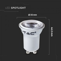 GU10 LED-Lampe 2 Watt 3000K Samsung Chip (ersetzt 15W)