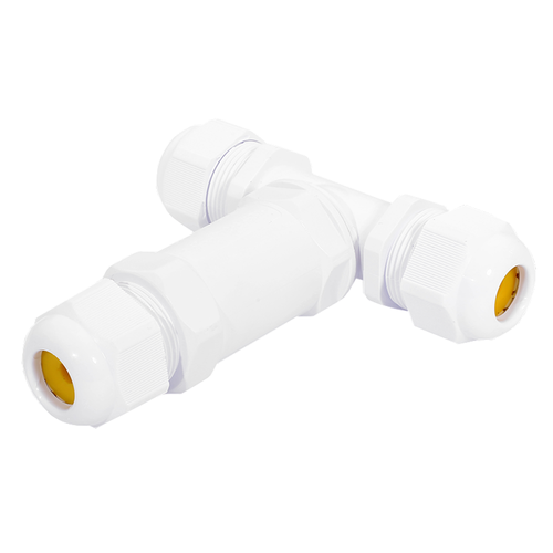V-TAC Kabelstecker T-Form IP68 Wasserdicht Weiß