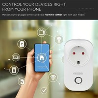 Intelligenter Stecker mit Zeitschalter mit Amazon Alexa & Google home Weiß