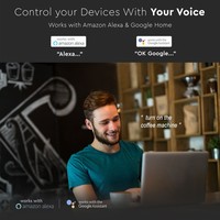 Intelligenter Stecker mit Zeitschalter mit Amazon Alexa & Google home Weiß