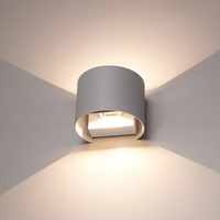 Dimbare LED Wandlamp Denver grijs 6 Watt 3000K Up & Down light IP54