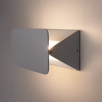 Toledo kantelbare LED wandlamp - 3000K warm wit - 6 Watt - Up & down light - IP54 voor binnen en buiten - Moderne muurlamp - Tweezijdig - Grijs