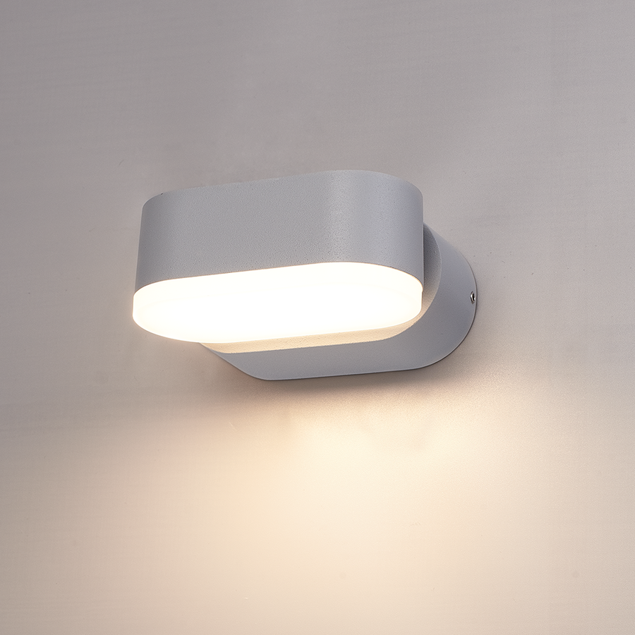 Dimmable Led Wall Lamp Dayton Tiltable Grey 3000k