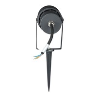 Satz mit 3 LED Aluminium Erdspießstrahler 12 Watt 720 Lumen 4000K IP65 Spritzwasserdicht - Grau