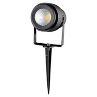 Satz mit 3 LED Aluminium Erdspießstrahler 12 Watt 720 Lumen 4000K IP65 Spritzwasserdicht - Grau