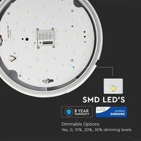 LED-Decke Weiß Sensor 15W 1400 Lumen 4000K IP65 Spritzwassergeschützt 3 Jahre Garantie