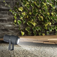 Satz mit 6 LED Aluminium Erdspießstrahler 12 Watt 3000K IP65 Anthrazit