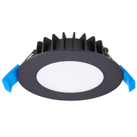 Set of 3 smart WiFi LED recessed spotlights Aura RGBWW Black IP44 1050lm