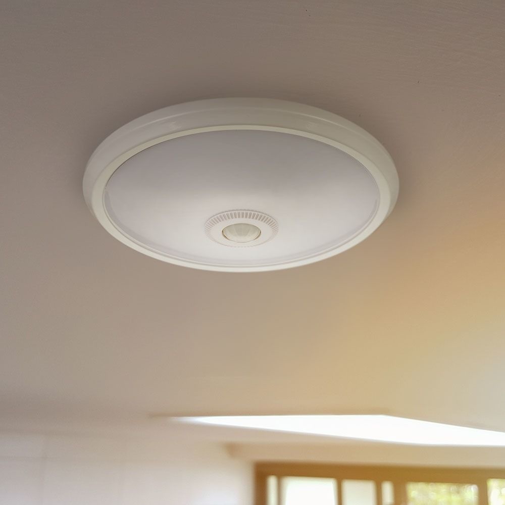 LED plafondlamp 29cm Wit met bewegingssensor 12W 800 Lumen 6400K IP20 3 jaar garantie