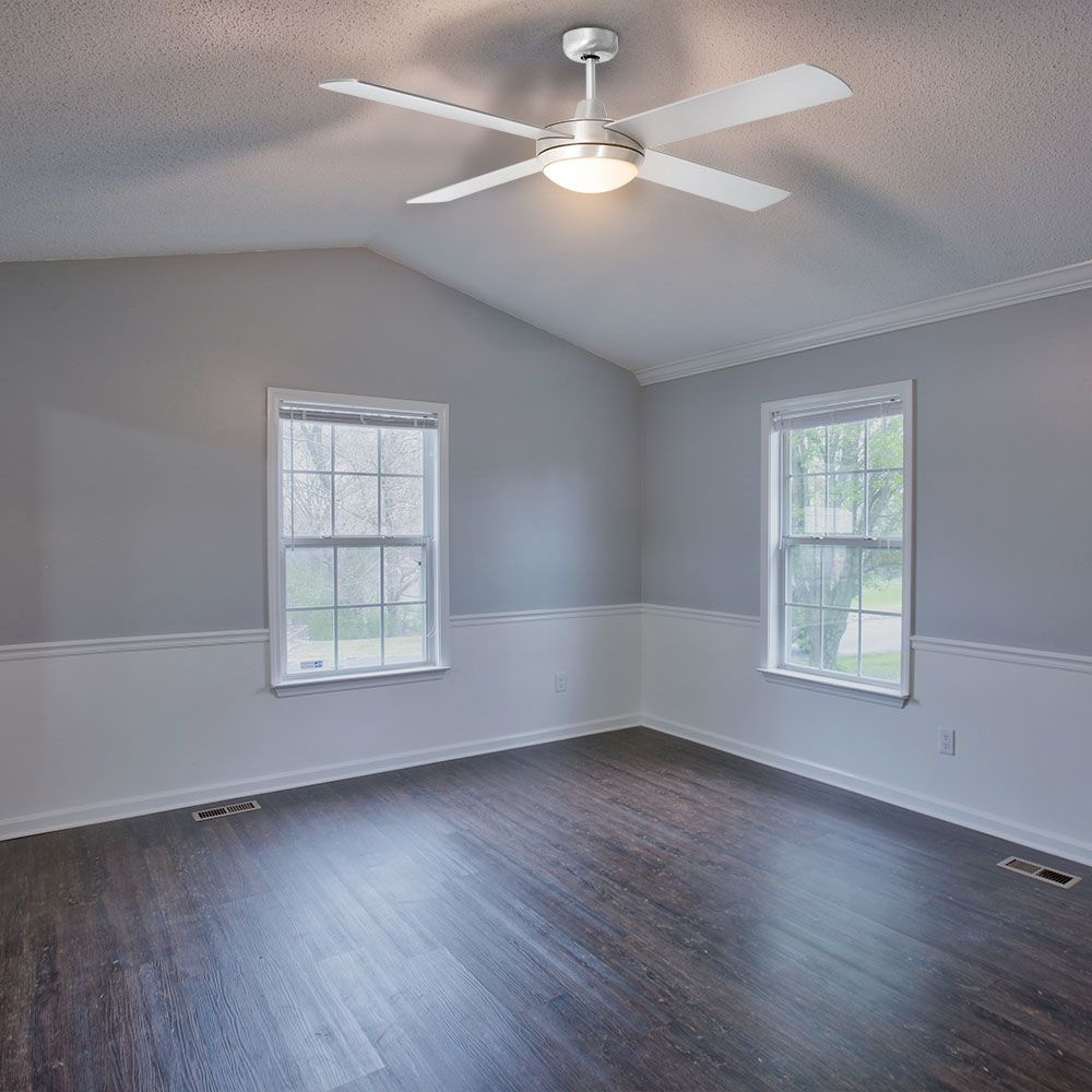 Deckenventilator aus Stahl mit Fernbedienung 60 Watt LED