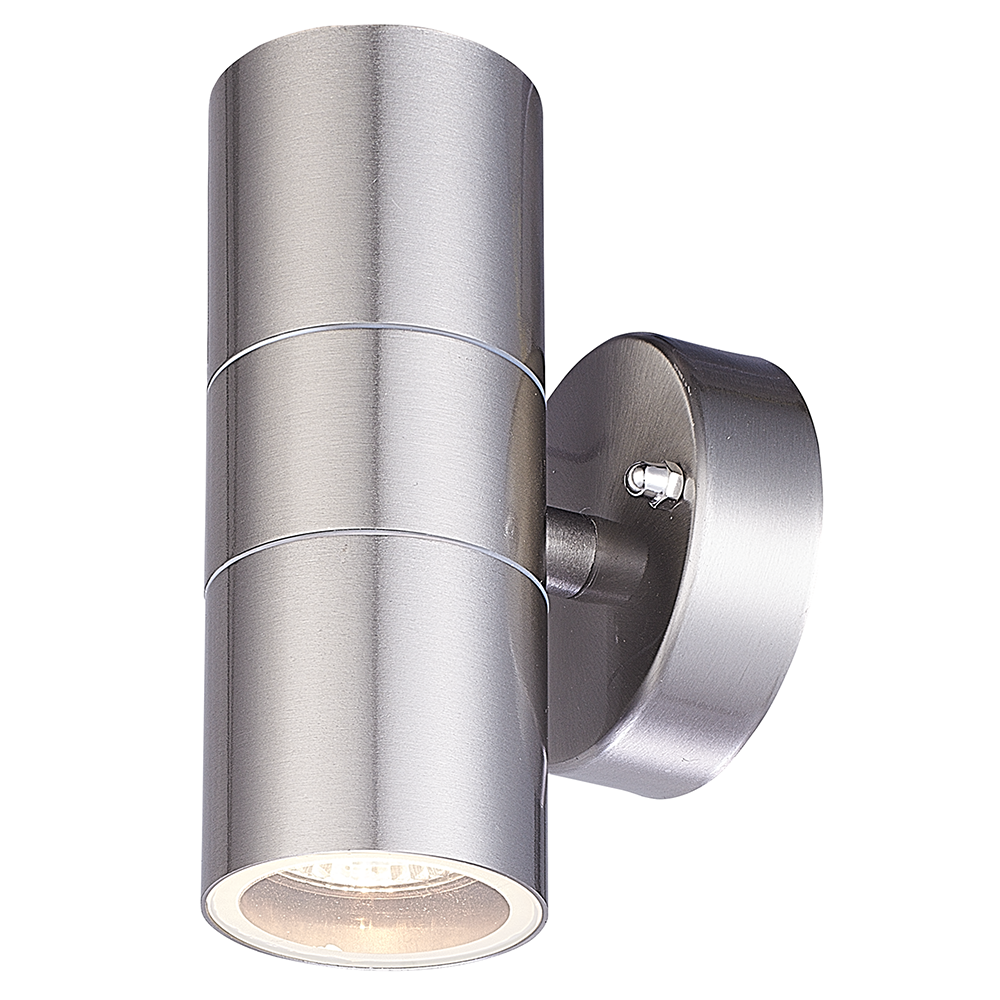LED Wandlamp Jasmin GU10 rond - RVS - IP44 voor binnen en buiten