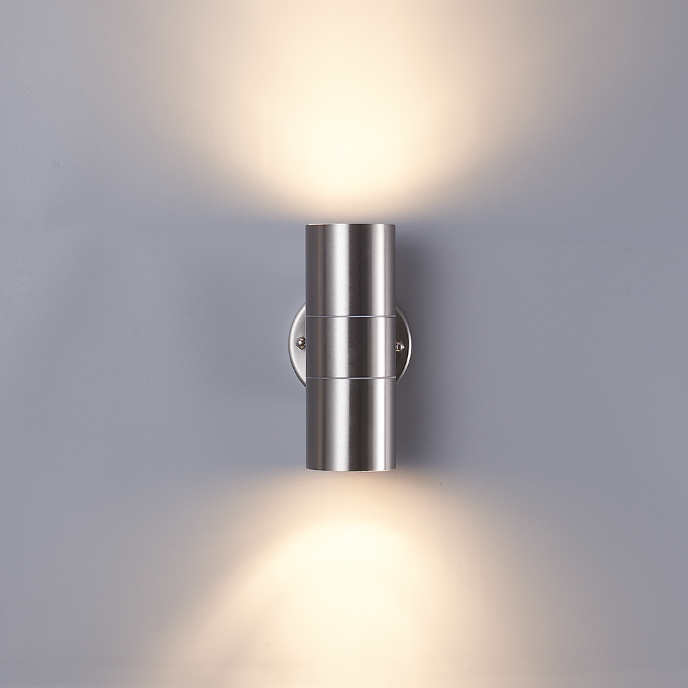 LED Wandlamp Jasmin GU10 rond - RVS - IP44 voor binnen en buiten