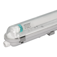 LED T8 fixture IP65 120 cm 3000K 18W 2520lm 140lm/W Flicker Free linkable