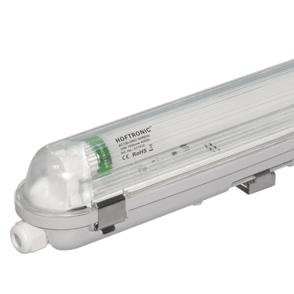 HOFTRONIC™ LED T8 TL Armatuur 120cm - Incl 18W TL buis - IP65 - 4000K - 2880lm - Koppelbaar - Zeer hoge Lichtopbrengst - 50000 branduren - A++